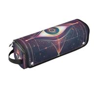 Borsa da viaggio per strumenti per capelli e tappetino resistente al calore con cerniera per ferro arricciacapelli, custodia da viaggio per piastre, piastre, ferri arricciacapelli, fantasia occhio