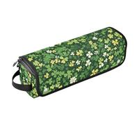 Borsa da viaggio per strumenti per capelli e tappetino resistente al calore, impermeabile, custodia da viaggio per ferri da stiro, piastre, ferri arricciacapelli, quadrifoglio verde fortunato per il