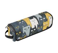 Borsa da viaggio per strumenti per capelli Texture di una folla di gatti, borsa portatile per tappetino