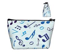 Borsa da viaggio per trucchi Borsa per note di musica per pianoforte Borsa cosmetica, piccola borsa portaoggetti portatile con cerniera impermeabile per donne e ragazze