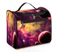 Borsa da viaggio per trucchi con pianeta galassia universo, per donne, uomini, ragazze e ragazzi, borsa da toilette da 11,2 l, borsa da toilette da appendere per cosmetici, borsa da doccia, Colore,
