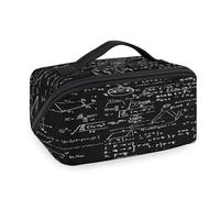 Borsa da viaggio per trucchi da tavolo per la chimica matematica per donne, uomini, ragazze, ragazzi, borsa da bagno portatile per articoli da toeletta cosmetici organizer borsa da doccia