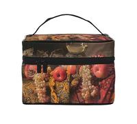 Borsa da viaggio per trucco da donna Still life fruit s, borsa cosmetica resistente all'acqua Borsa da toilette pieghevole Regali per insegnanti