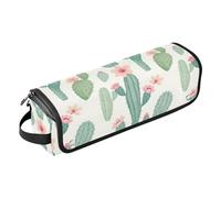 Borsa da viaggio per utensili da capelli con tappetino rimovibile resistente al calore, rose grasse, fiori, cactus del deserto, custodia per il trasporto di ferro arricciacapelli piatto, organizer