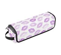 Borsa da viaggio per utensili da donna con tappetino rimovibile resistente al calore, coquette, lilla baci, viola chiaro, impermeabile, organizer da viaggio per ferri piatti, piastre e arricciacapelli