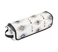 Borsa da viaggio per utensili da donna con tappetino rimovibile resistente al calore, impermeabile, organizer da viaggio per ferro da stiro piatto e accessori per la cura dei capelli, malocchio magico