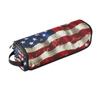 Borsa da viaggio per utensili da parrucchiere con tappetino resistente al calore, custodia portatile per ferri da stiro, piastre, ferri arricciacapelli, bandiera nazionale del giorno dell'indipendenza