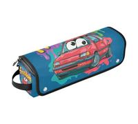 Borsa da viaggio per utensili per capelli con tappetino in ferro antipolvere, borsa da viaggio per piastre, piastre, arricciacapelli, accessori essenziali da viaggio per donne in auto in stile cartone