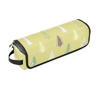 Borsa da viaggio per utensili per capelli con tappetino in ferro, impermeabile, portatile, aperta, piatta, borsa da viaggio per ferri da stiro, piastre, arricciacapelli, articoli essenziali per donne