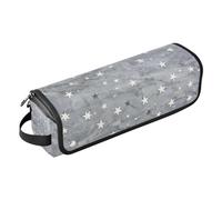 Borsa da viaggio per utensili per capelli con tappetino resistente al calore, organizer per utensili per capelli di grande capacità, per ferro arricciacapelli, piastra per capelli, sfondo grigio marmo