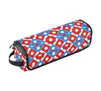 Borsa da viaggio per utensili per capelli da donna con cuscinetto resistente al calore, impermeabile, portatile, aperta, piatta, per ferro arricciacapelli, piastra per capelli piatti, colore: rosso