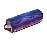 Borsa da viaggio per utensili per capelli da donna con tappetino rimovibile resistente al calore, impermeabile, portatile, aperta, piatta, per arricciacapelli, piastra per capelli piatta, cosmico