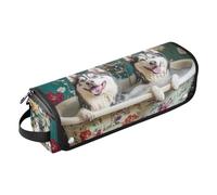 Borsa da viaggio per utensili per capelli da donna e tappetino resistente al calore con cerniera, antipolvere, borsa da viaggio per piastre, piastre, ferri arricciacapelli, elegante vasca da bagno