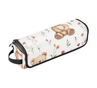 Borsa da viaggio per utensili per capelli e tappetino resistente al calore con cerniera, impermeabile, organizer da viaggio per ferri da stiro, piastre, ferri arricciacapelli, borsa da viaggio bianca
