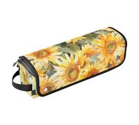 Borsa da viaggio per utensili per capelli e tappetino resistente al calore, impermeabile, per ferri da stiro, piastre da stiro, ferri arricciacapelli, girasole neutro