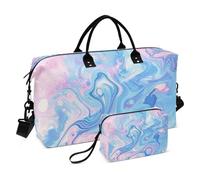 Borsa da viaggio per viaggi in aereo, colore blu polvere, set da 2 pezzi, Sogni Blu Polvere, 1 size