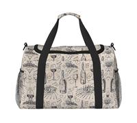 Borsa da viaggio per vino e vinificazione con campo d'uva Borsa da viaggio Weekend Borsa da viaggio Weekender Pernottamento Borsa a mano Allenamento Sport Ospedale