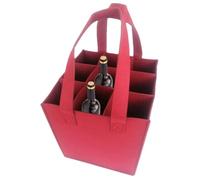 Borsa da viaggio per vino, in feltro, per 9 bottiglie, riutilizzabile, con maniglia per il trasporto, per viaggi, campeggio, picnic, bevitore di vino