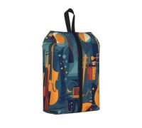 Borsa da viaggio per violoncello e violino, colorata, resistente all'acqua, con manico con cerniera, custodia leggera per valigia e palestra, si ripiega piatta per l'imballaggio, Violoncello Violino
