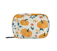 Borsa da viaggio per zucche e fiori di Halloween con scomparti rimovibili, organizer per pillole medicinali per borsa