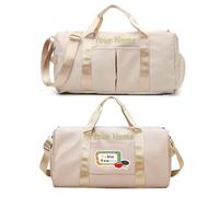 Borsa da viaggio personalizzata con testo del nome con foto, borsa da viaggio personalizzata con tasche bagnate e asciutte e scomparto per scarpe, borsa da palestra per danza personalizzata