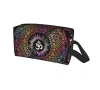 Borsa da viaggio personalizzata Om Mandala for articoli da toeletta Buddismo Aum Yoga Meditazione Cosmetici Trucco Organizzatore Beauty Storage Dopp Kit Box Per Viaggio O Usi Quotidiani(Color 16)