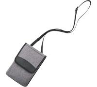 Borsa da viaggio, piccola tasca sul petto, passaporto cellulare, carte di credito, porta gadget, borsa con tracolla regolabile, per uomo e donna, grigio scuro