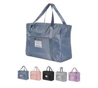 Borsa da Viaggio Pieghevole, 3 Dimensioni, Impermeabile in Tessuto Oxford, Compatibile con Trolley 18-24 Pollici, con Tasca per Accessori (blue, 41 * 34 * 14CM)