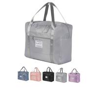 Borsa da Viaggio Pieghevole, 3 Dimensioni, Impermeabile in Tessuto Oxford, Compatibile con Trolley 18-24 Pollici, con Tasca per Accessori (grey, 65 * 43 * 22CM)