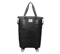 Borsa da Viaggio Pieghevole 60L Borsa Sportiva Pieghevole con Ruote Rimovibili Borse Leggero ed Estensibile, Adatto per Week-end, Notte, Vacanze, Shopping, Palestra, Nero , Se référer au descriptif,