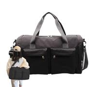 Borsa Da Viaggio Pieghevole | Borsa Sportiva Pieghevole per Viaggio,Valigia Cabina Portatile Estensibile per Lavoro Palestra Sport Week End Campeggio Aeroplano Ospedale, Nero , Se référer au