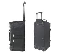 Borsa da viaggio pieghevole BV-04 M in tre dimensioni, Trolley in tela impermeabile e ruote. Grande capacità e resistenza Oxford Nero, M (65cmX40cmX32cm), Borsa da viaggio estensibile (BV-04XL)
