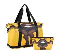 Borsa da viaggio pieghevole con coniglietto sexy anime borsa da viaggio weekender viaggio borsa da notte con cinghia regolabile per yoga