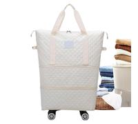 Borsa da viaggio pieghevole, espandibile, con ruote, borsa da viaggio pieghevole con ruote, borsa da viaggio con ruote - valigetta da viaggio con grande capacità per genitori, viaggi d'affari