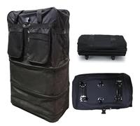 Borsa da viaggio pieghevole/estensibile BV-06M, tela impermeabile e ruote. Grande capacità e resistenza Oxford Nero. Due dimensioni: 149 l e 182 l, Nero, (90cm x 52cm x 32cm), Borsa da viaggio
