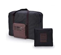 Borsa da viaggio pieghevole in tessuto Oxford, bagaglio a mano, borse da viaggio per uomini e donne, borsa da viaggio per il fine settimana, Nero , 1 pezzo