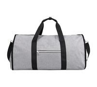 Borsa da viaggio pieghevole per la legna da ardere con la scarpa di grande capacità tuta da portare sul fine settimana borsa per indumenti da viaggio, Grigio, Taglia unica