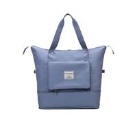 Borsa da viaggio pieghevole pieghevole con cerniera, borsa da viaggio per sport, borsa da viaggio portatile impermeabile di grande capacità, borsa da viaggio, Blu, Se référer à la description, Fare