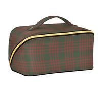 Borsa da viaggio portatile da viaggio con motivo tartan scozzese natalizio, borsa cosmetica da viaggio di grande capacità, borsa da toeletta da viaggio, borsa impermeabile per trucco, borsa organizer