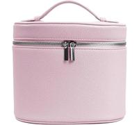 Borsa da viaggio portatile in pelle Makeup Bag Removable Makeup Bag with Separate Wash Compartment Unisex, Green, Minimalist, Nuovo modello, rosa chiaro, 20x14x16cm, alla moda