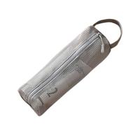 Borsa da viaggio, portatile, in rete Toothbrush Pouch, multifunzione per aeroporto, palestra, cruise, strada viaggi, campeggio, ospedale, spiaggia, uso da bagno, 9,06 x 2,56 pollici, grigio