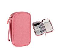 Borsa da viaggio portatile per accessori digitali organizer per telefono cellulare U Disk ricarica banca dati mobile borsa di archiviazione cavo dati (S rosa)