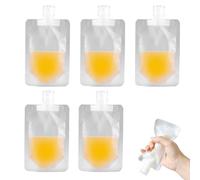 Borsa da viaggio portatile per trucco fluido, 2025 sacchetti liquidi aggiornati per viaggi sacchetti liquidi ricaricabili per shampoo, balsamo, lozioni sapone (100 ml, confezione da 5)