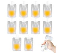 Borsa da viaggio portatile per trucco fluido, 2025, sacchetti liquidi aggiornati per viaggi, sacchetti liquidi ricaricabili per shampoo, balsamo, lozioni e sapone (30 ml, confezione da 10)