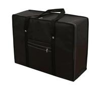 Borsa da viaggio portatile spessa, grande capacità, borsa per riporre gli indumenti, pieghevole, antipolvere, grande borsa da trasloco(Black S)