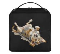 Borsa da viaggio progettata per il festival dei cani con pastore tedesco | con divisori grandi borse cosmetiche con cerniera con porta pennelli