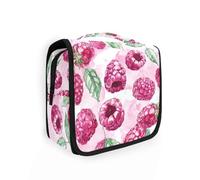 Borsa da viaggio Raspberry con gancio per appendere Essentials borsa per il trucco verticale autoportante
