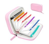 Borsa da viaggio riutilizzabile con 14 tasche interne con cerniera per medicinali, ideale per vitamine settimanali, portatile, per uso quotidiano, grande capacità (rosso, B)
