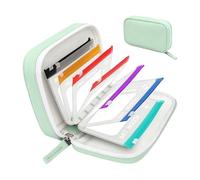 Borsa da viaggio riutilizzabile con 14 tasche interne con cerniera, per medicinali, ideale per vitamine settimanali, portatile, per uso quotidiano, grande capacità (verde chiaro, B)