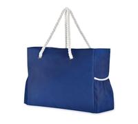 Borsa da viaggio robusta blu sfumata per oggetti personali con tasche laterali, borsa da spiaggia, piscina, borsa da lavoro, borsa per la spesa